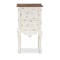 Baxton Studio Levron Traditional Two-Tone Walnut Brown and Antique White Finished Wood 2-Drawer Nightstand 194-11954-ZORO - alternate 6